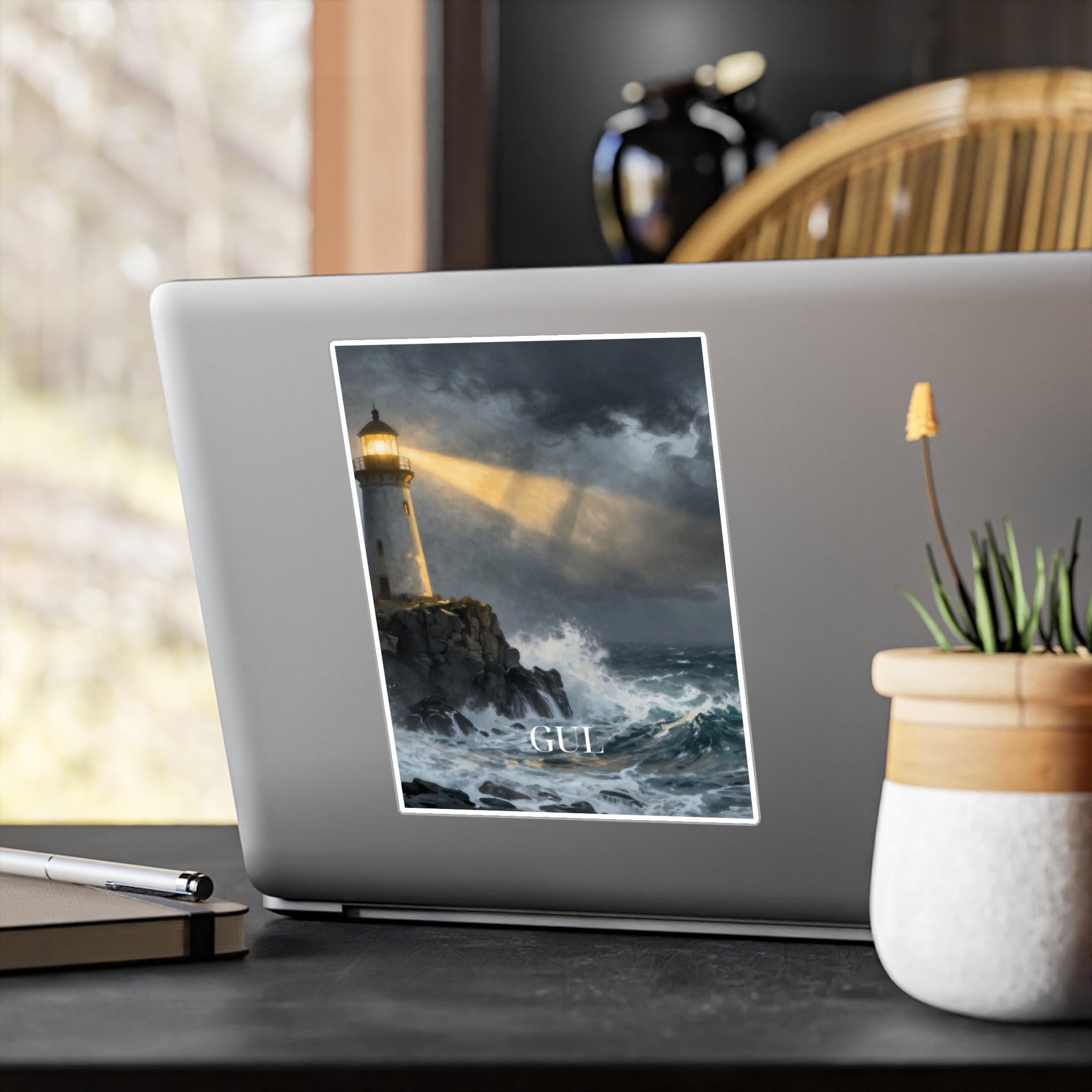 Lighthouse Storm Vinyl Sticker — &