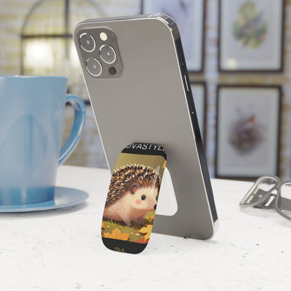 Hedgehog Phone Grip — Cute Fall Woodland Click-On Stand