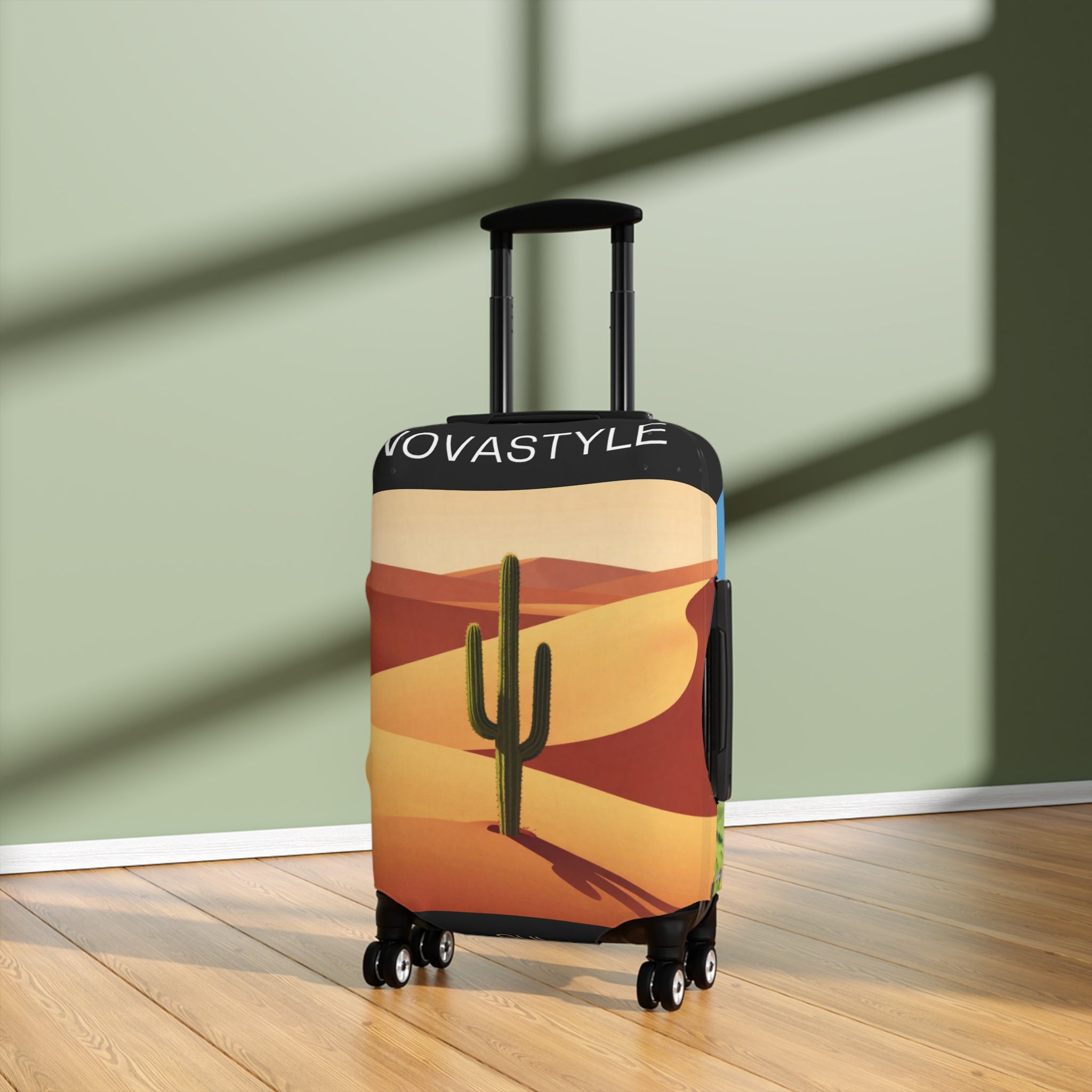 Desert &amp; Hot Air Balloon Luggage Cover – Scenic Travel Suitcase Protector
