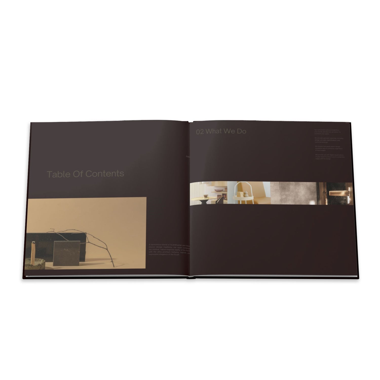 Hardcover Photo Book — Interior Design Pitch Deck Template