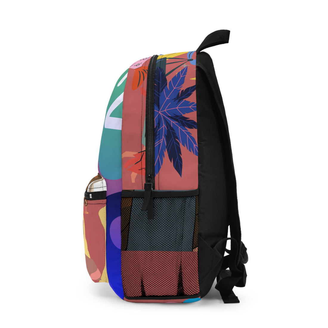 Custom Design Backpack | Retro Pop Art Smiley Feminine School Bag