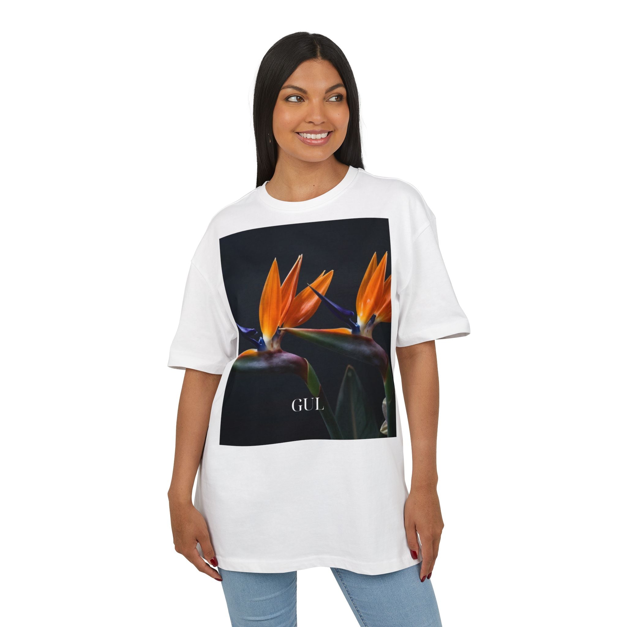 Floral &amp; Nightscape Graphic Tee — Bird of Paradise Photo Print