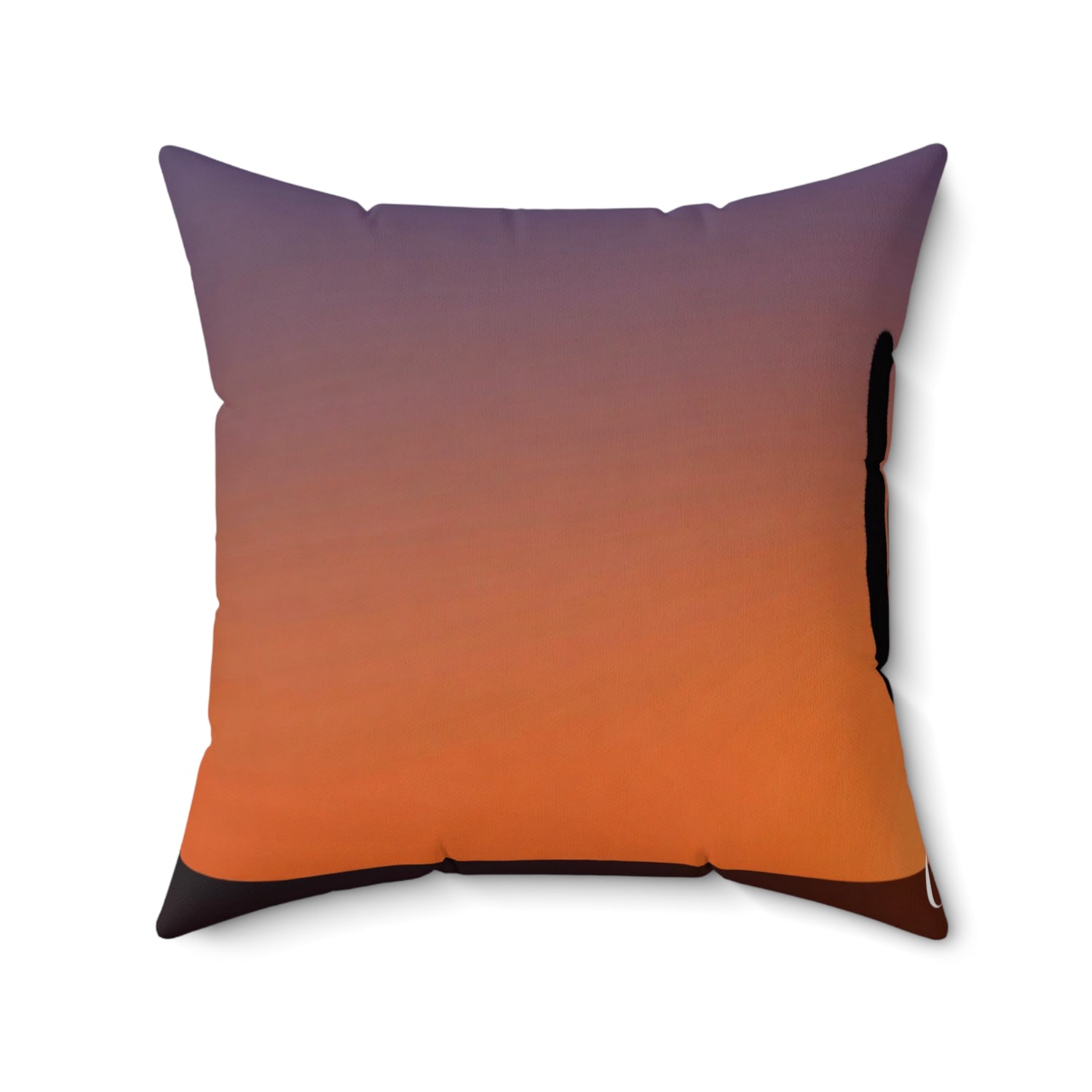 Sunset Gradient Square Pillow — Orange to Violet Sunset Decorative Throw Pillow