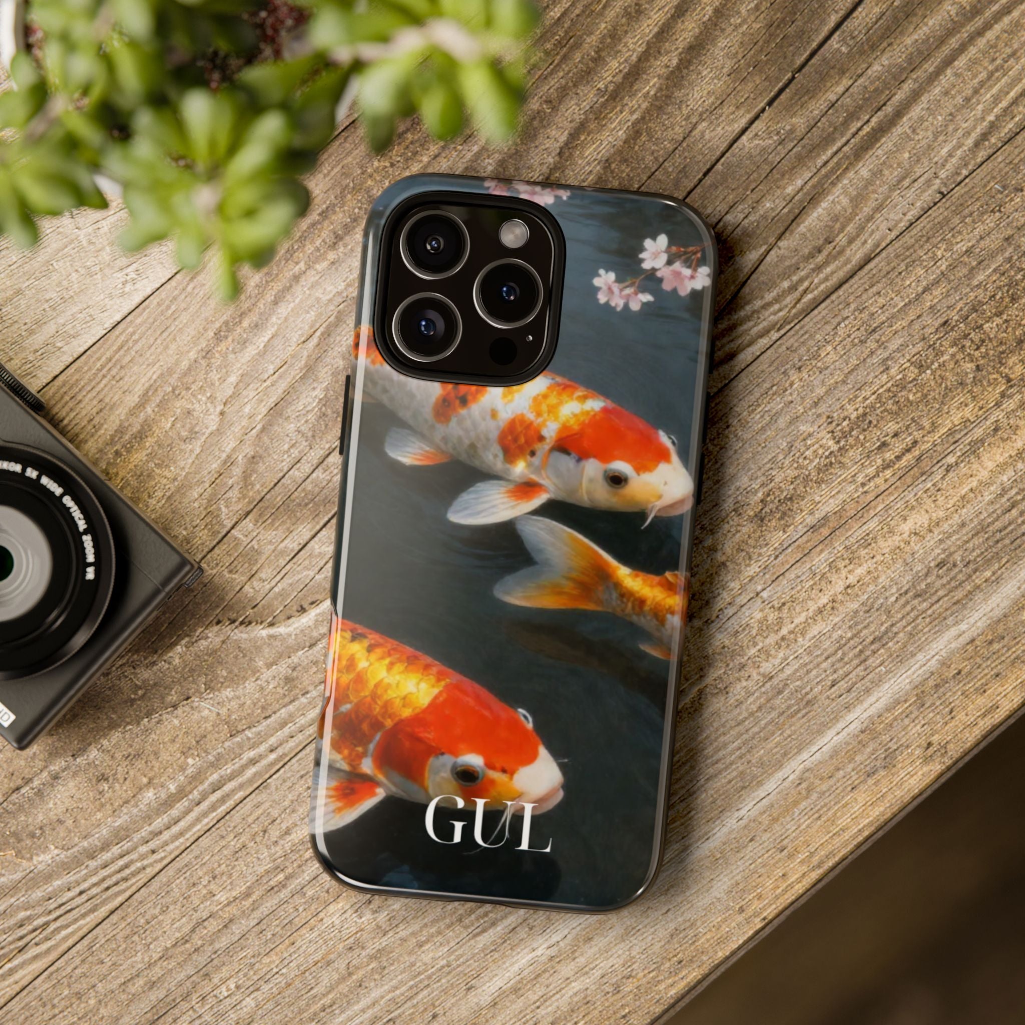 Koi Fish Tough Phone Case — Floral Pond Design