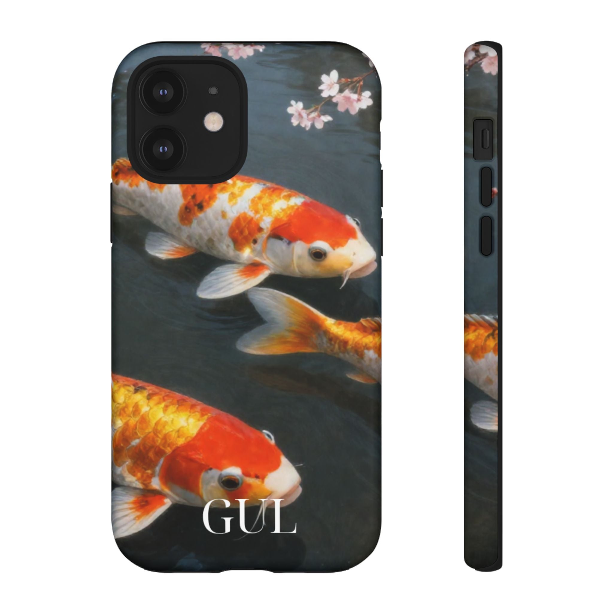 Koi Fish Tough Phone Case — Floral Pond Design