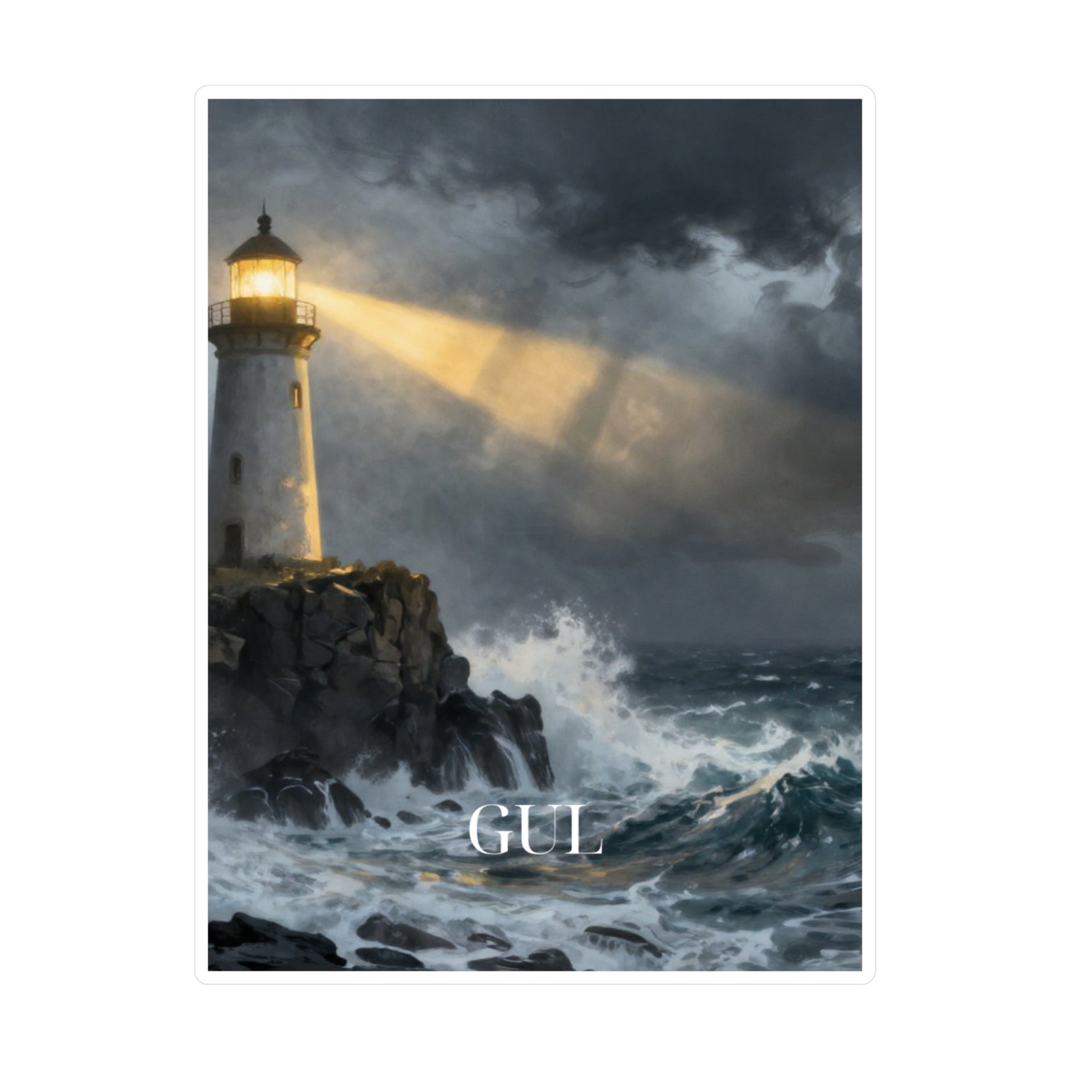 Lighthouse Storm Vinyl Sticker — &