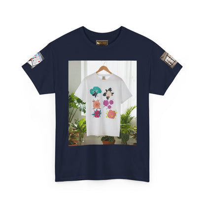 Floral Graphic Tee — GUL Botanical Print Cotton Shirt
