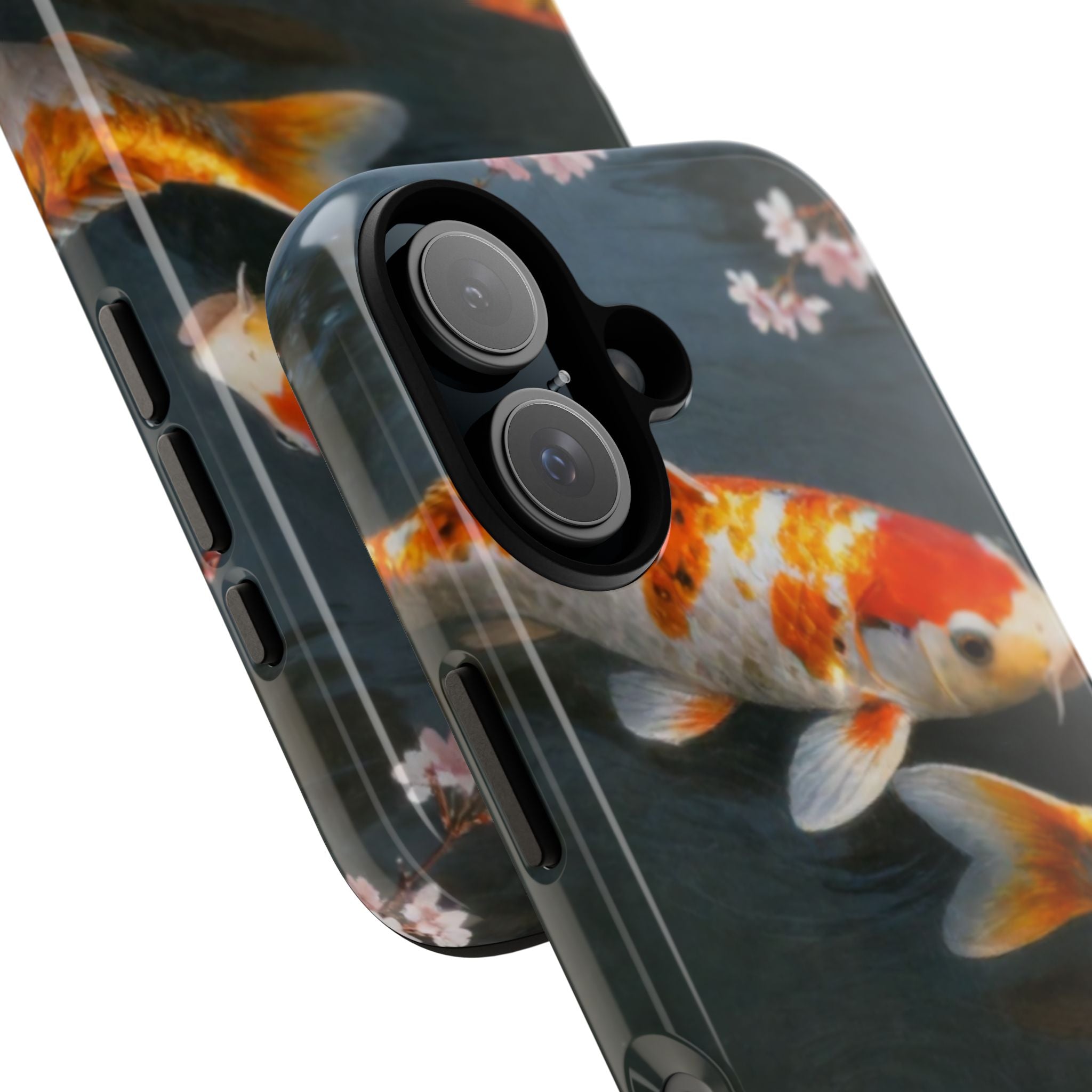 Koi Fish Tough Phone Case — Floral Pond Design