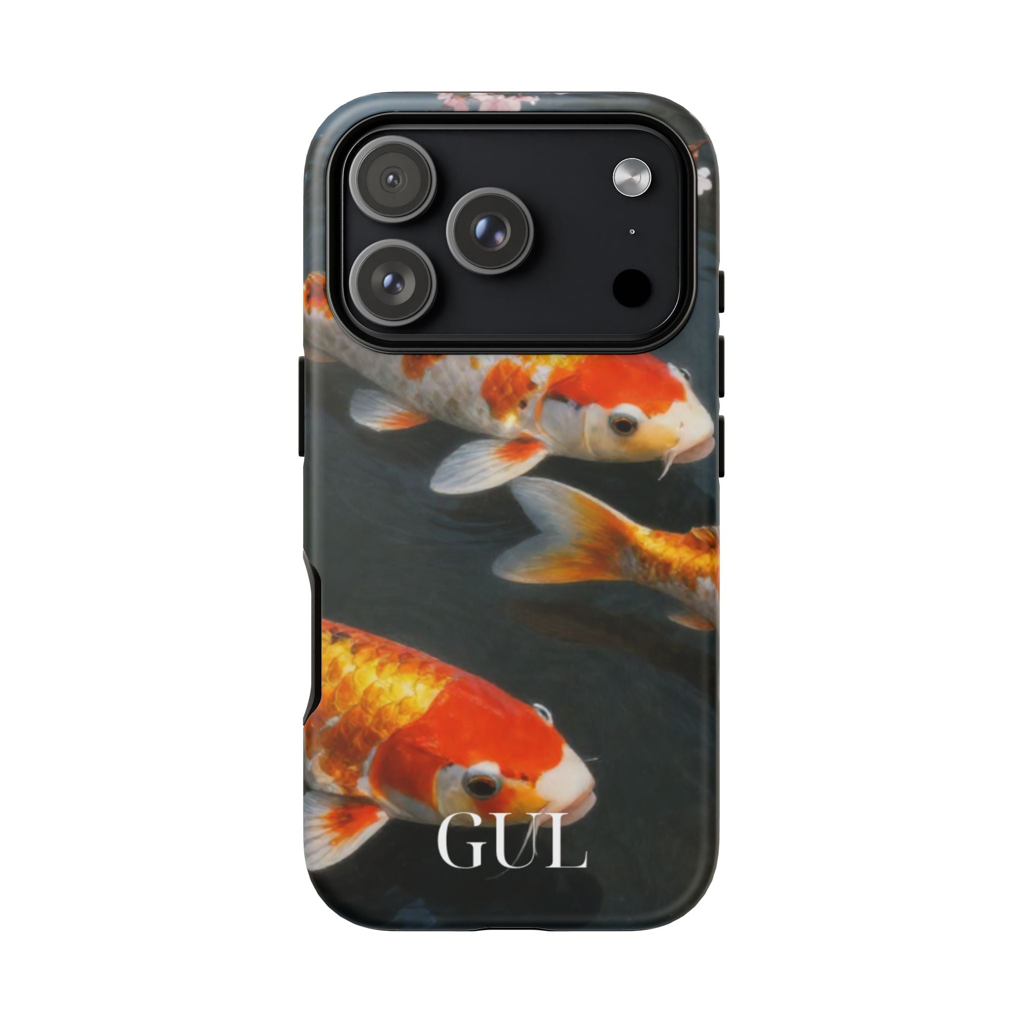 Koi Fish Tough Phone Case — Floral Pond Design