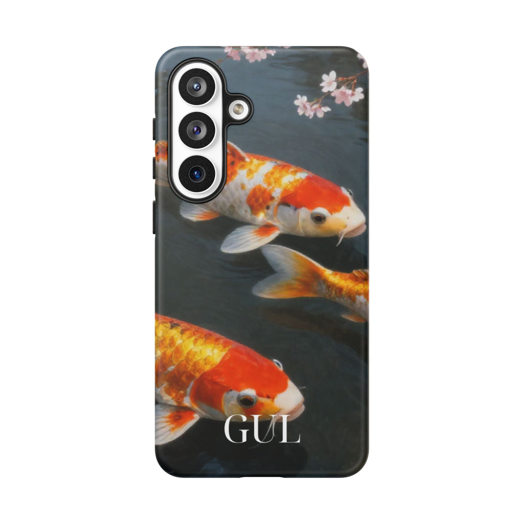 Koi Fish Tough Phone Case — Floral Pond Design