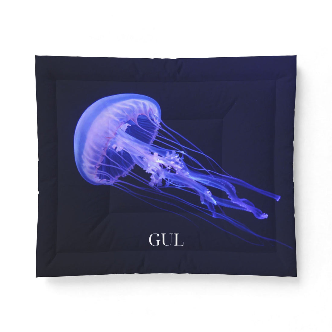 Jellyfish Cotton Comforter – Deep Sea Blue Nautical Bedding