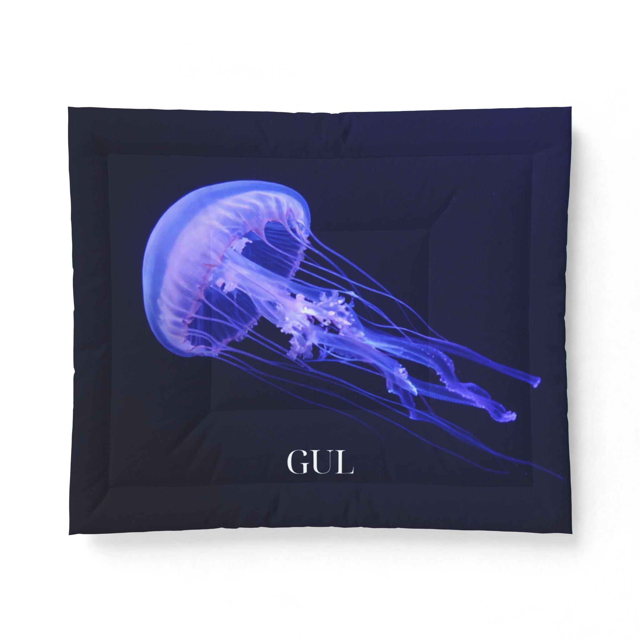 Jellyfish Cotton Comforter – Deep Sea Blue Nautical Bedding