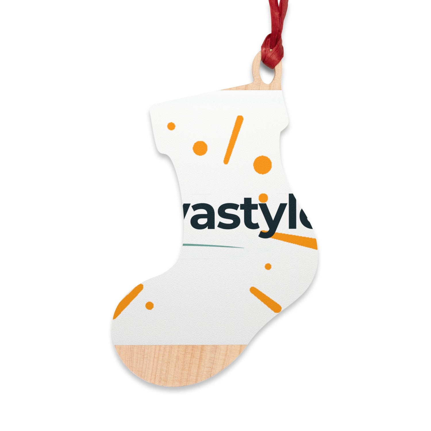 Bell-Shaped Wooden Ornament — Minimal Logo &amp; Illustration Holiday Decoration