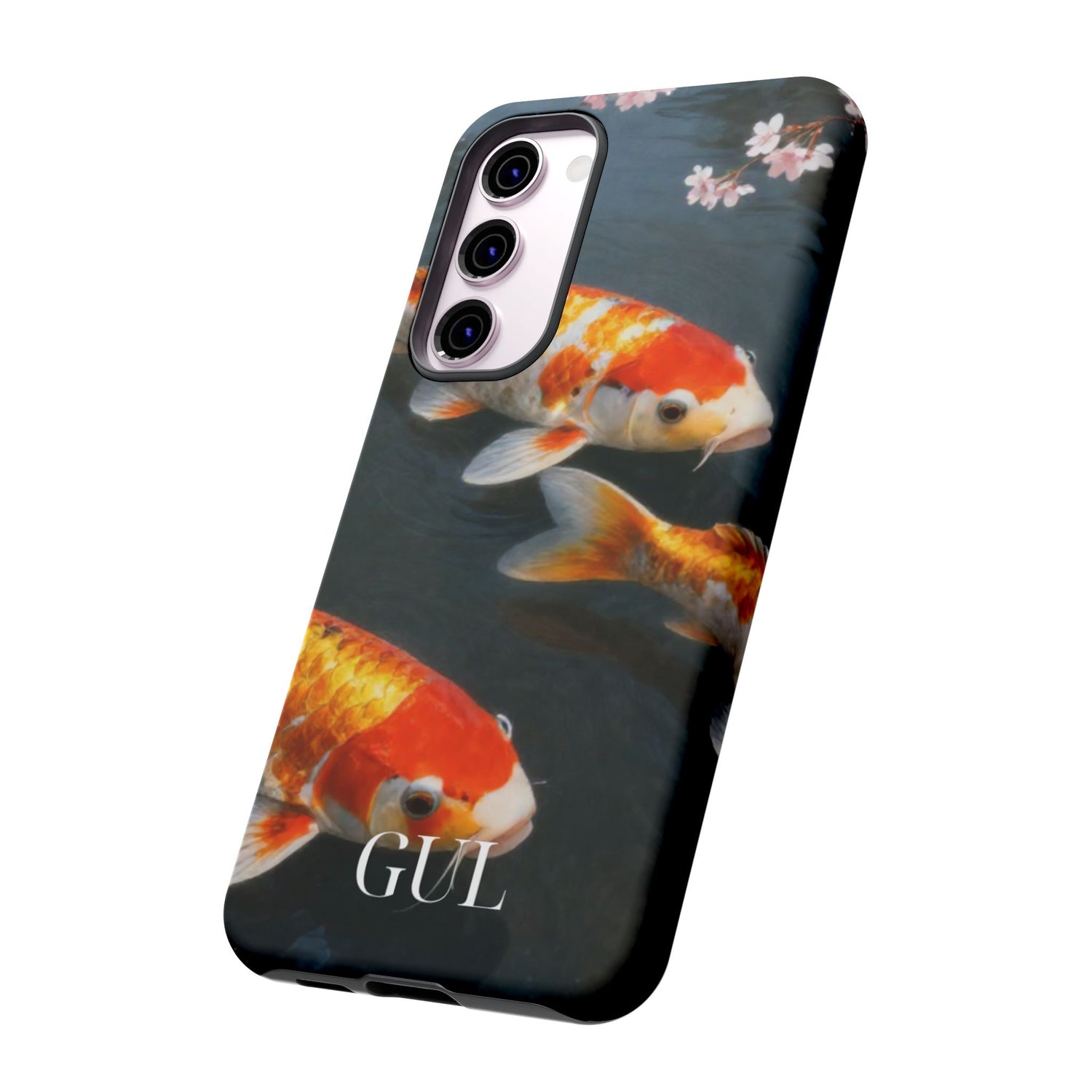 Koi Fish Tough Phone Case — Floral Pond Design