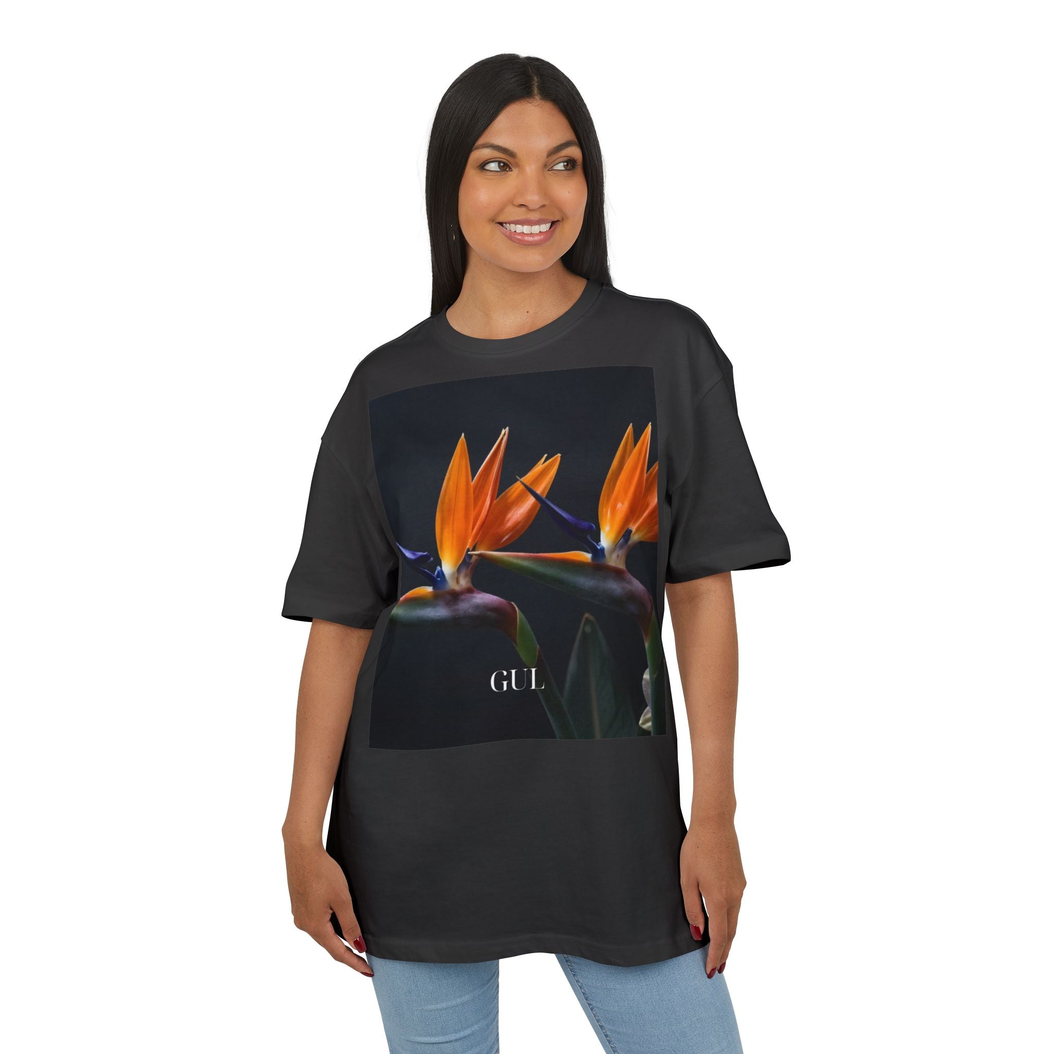Floral &amp; Nightscape Graphic Tee — Bird of Paradise Photo Print
