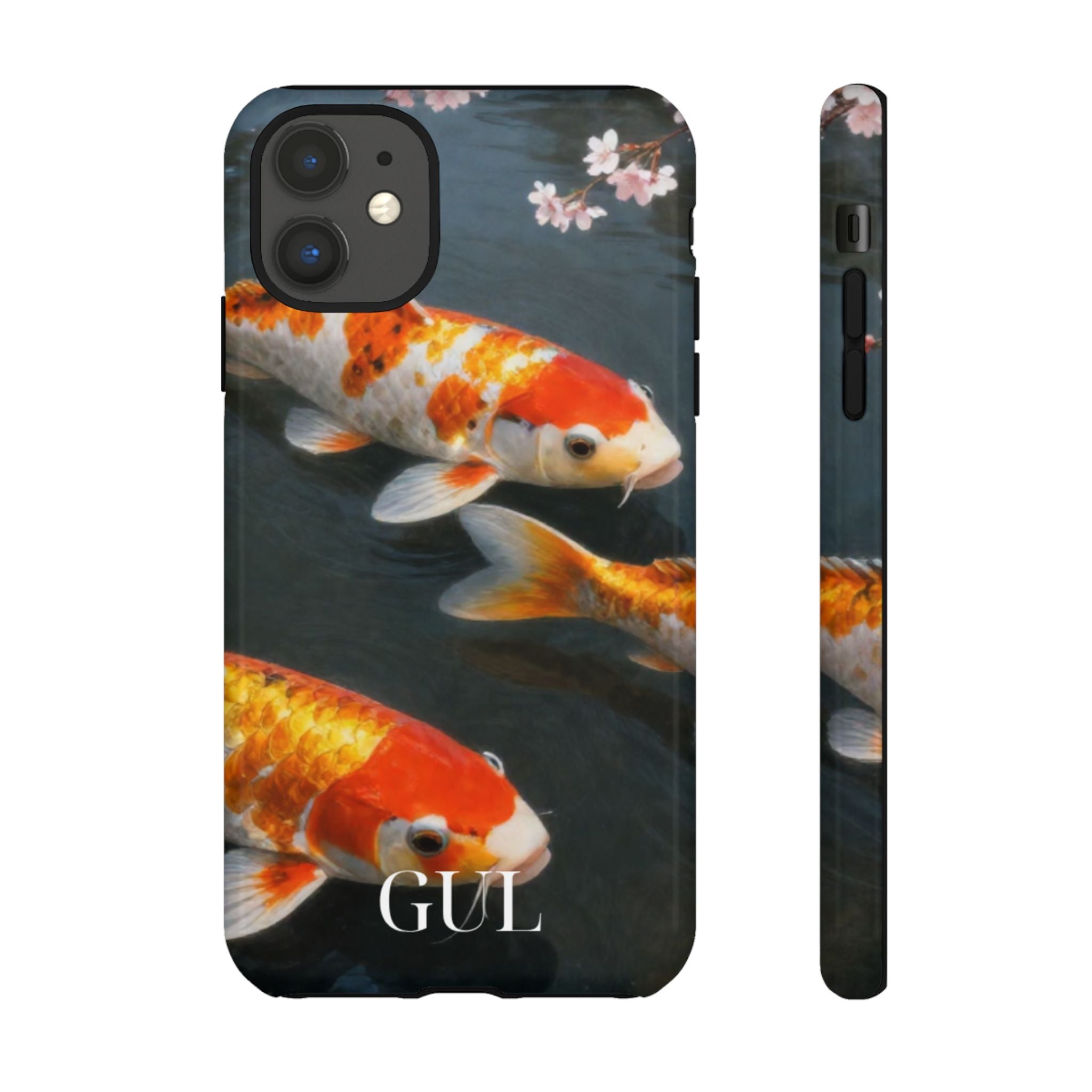 Koi Fish Tough Phone Case — Floral Pond Design