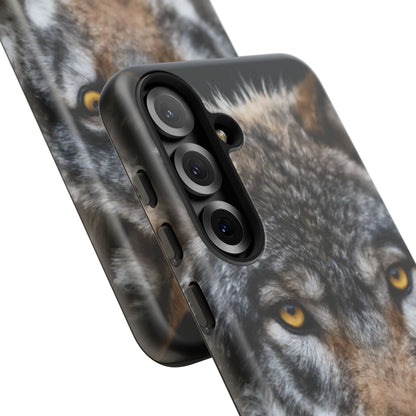 Wolf Eyes Phone Case — Fierce Wildlife iPhone Protective Case with ‘GUL’ Text