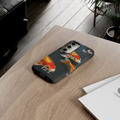 Koi Fish Tough Phone Case — Floral Pond Design