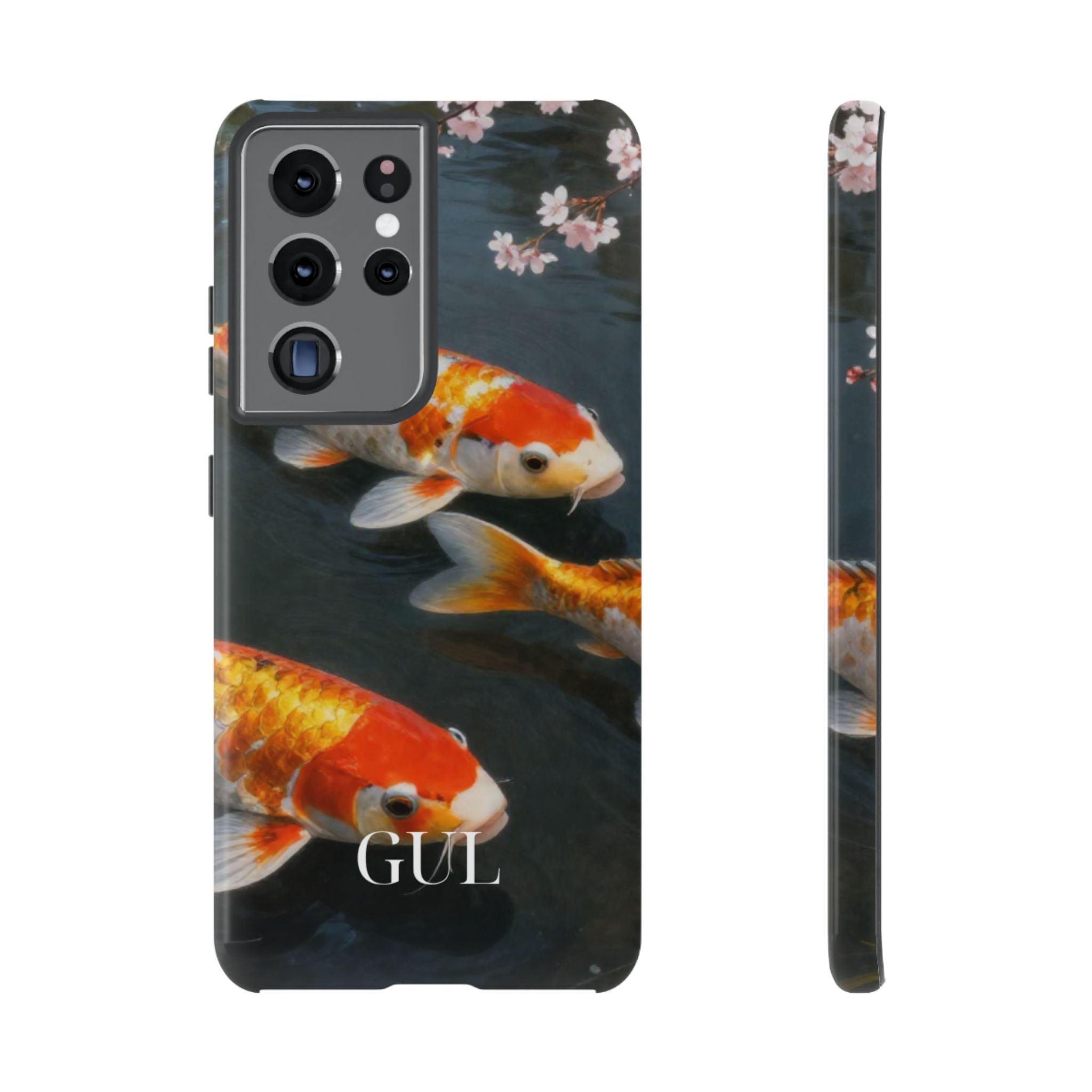 Koi Fish Tough Phone Case — Floral Pond Design