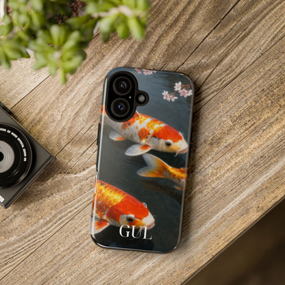 Koi Fish Tough Phone Case — Floral Pond Design