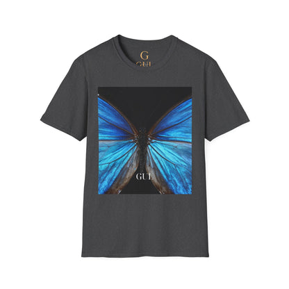 Blue Morph Butterfly T-Shirt — Vibrant Nature Graphic Tee