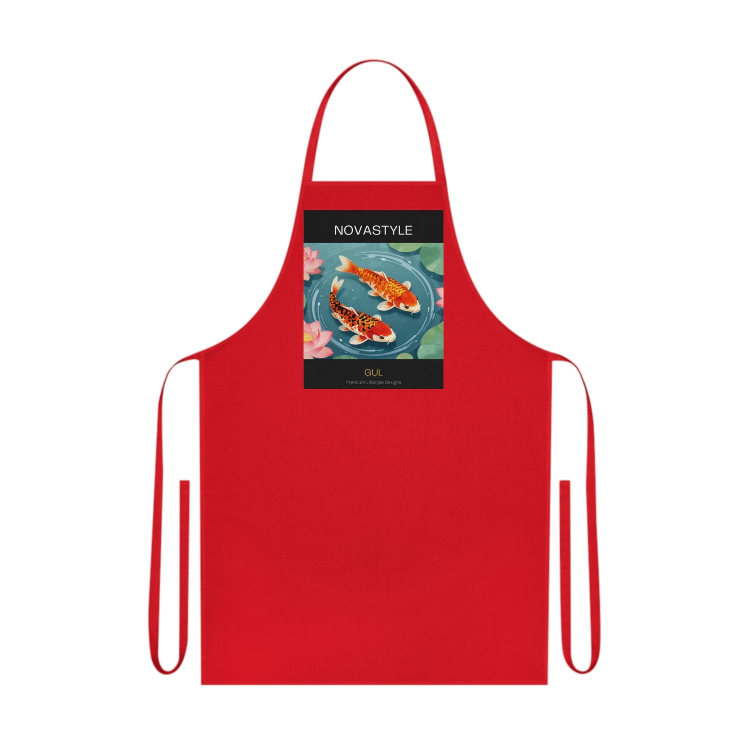 Koi Pond Cotton Apron — Artistic Fish Kitchen Apron