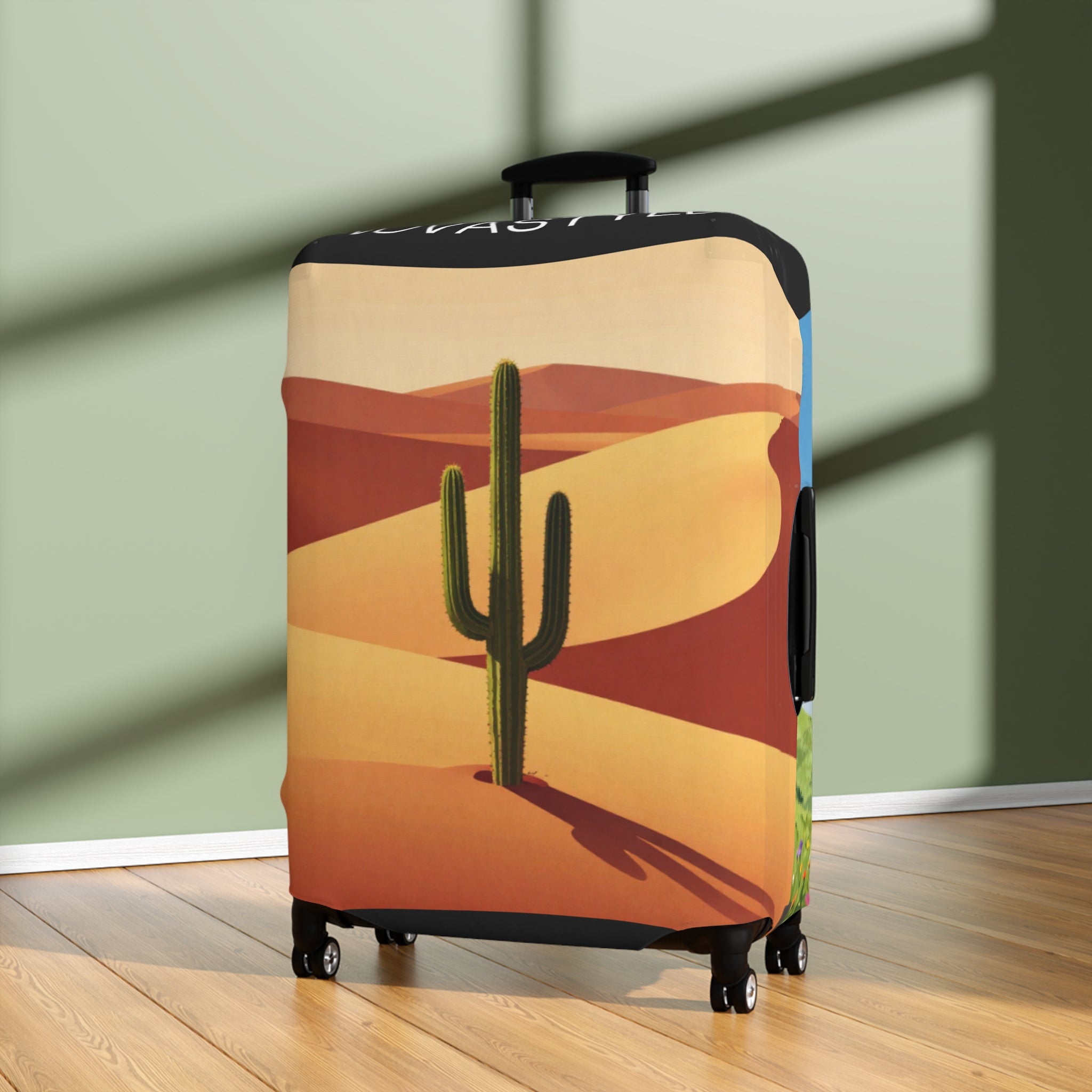 Desert &amp; Hot Air Balloon Luggage Cover – Scenic Travel Suitcase Protector