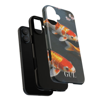 Koi Fish Tough Phone Case — Floral Pond Design