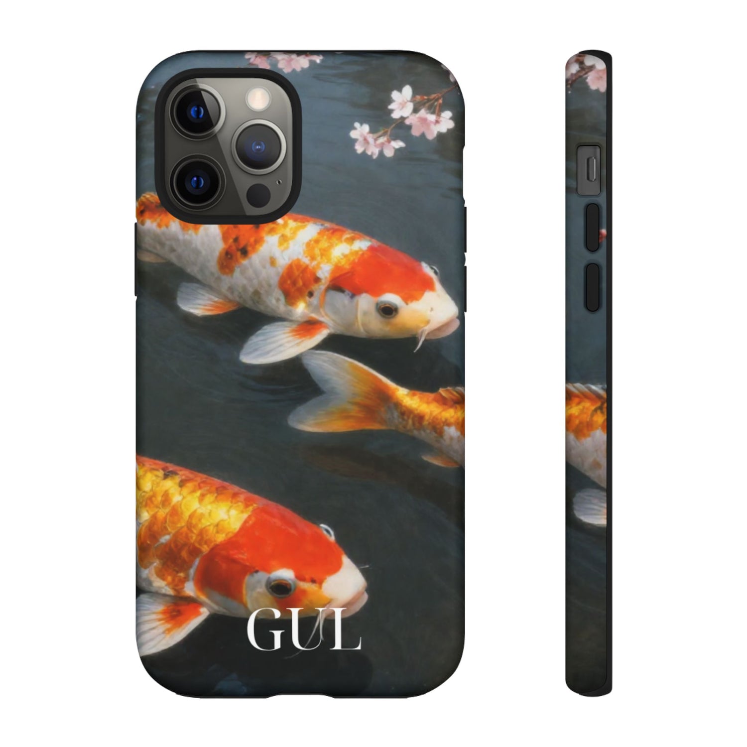 Koi Fish Tough Phone Case — Floral Pond Design