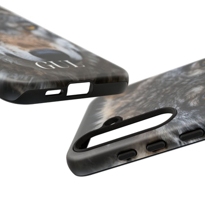 Wolf Eyes Phone Case — Fierce Wildlife iPhone Protective Case with ‘GUL’ Text