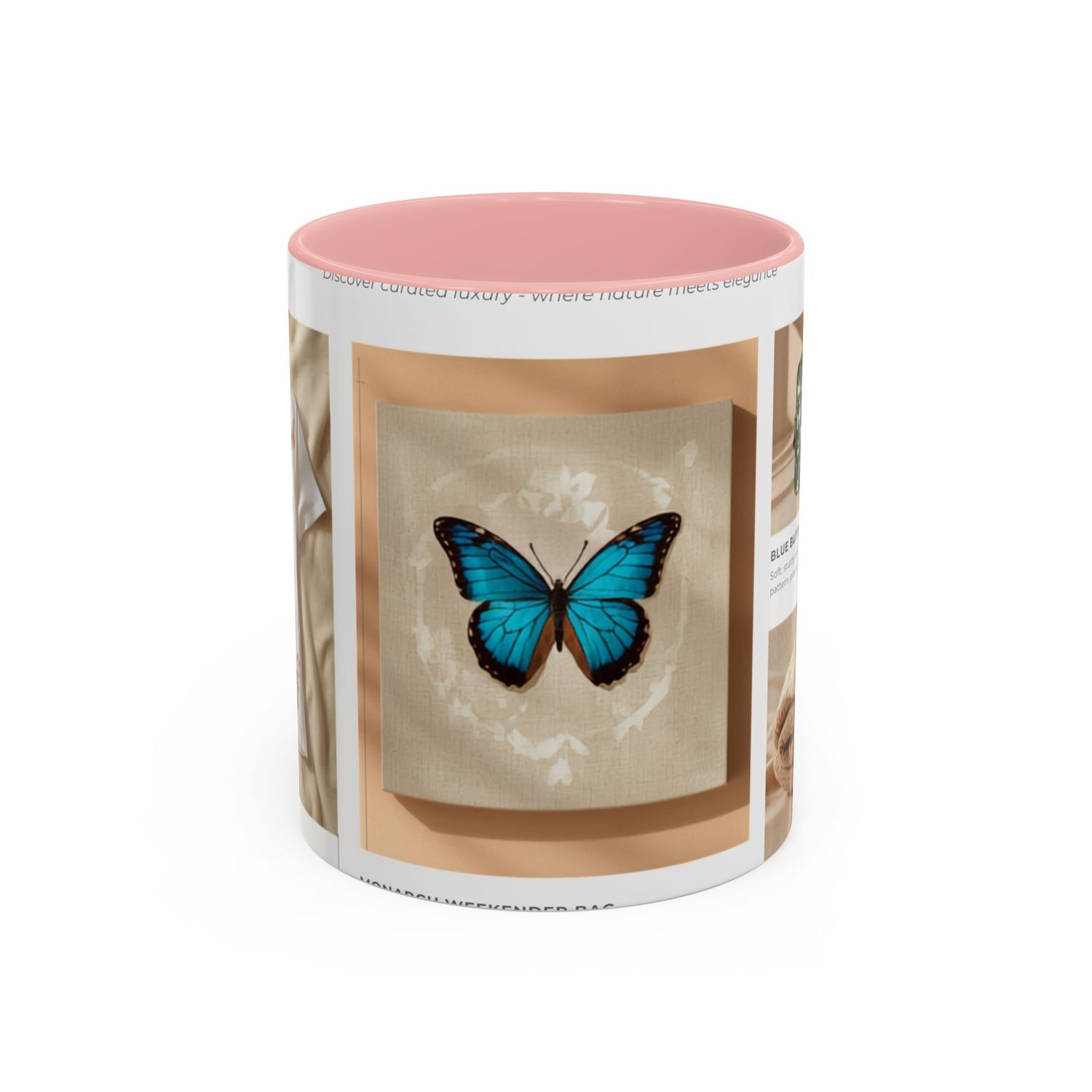 Butterfly Accent Coffee Mug — Blue Butterfly Collage 11/15oz