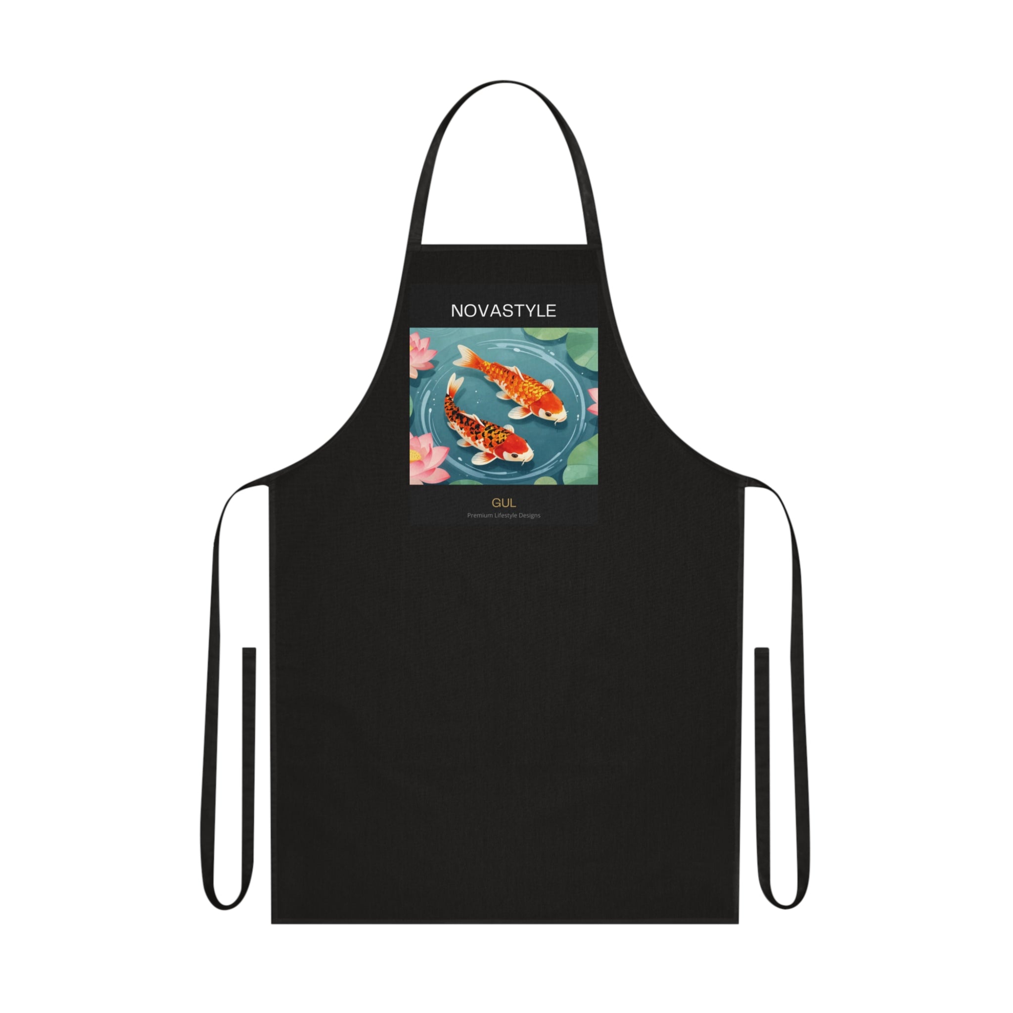 Koi Pond Cotton Apron — Artistic Fish Kitchen Apron