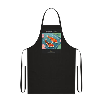 Koi Pond Cotton Apron — Artistic Fish Kitchen Apron