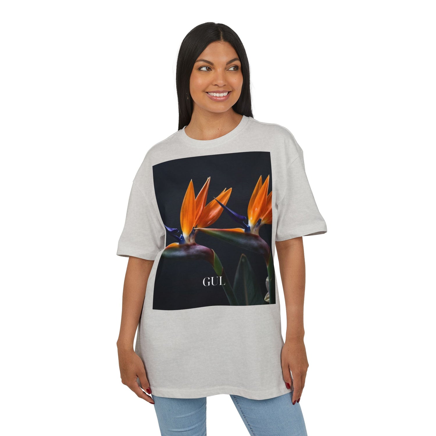 Floral &amp; Nightscape Graphic Tee — Bird of Paradise Photo Print