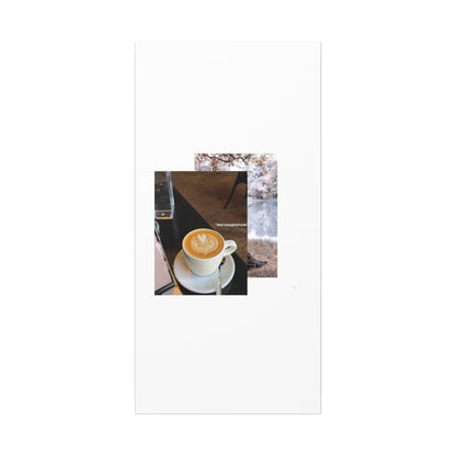 Latte &amp; Landscape Matte Canvas Wall Art — Coffee Shop Photo Collage