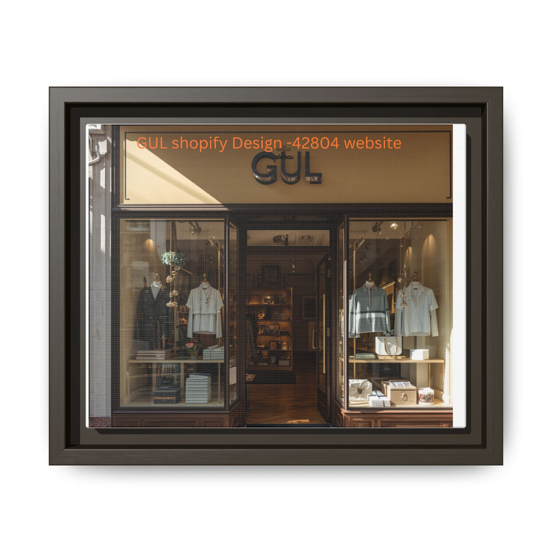Framed Matte Canvas Print Boutique Shopfront Photography