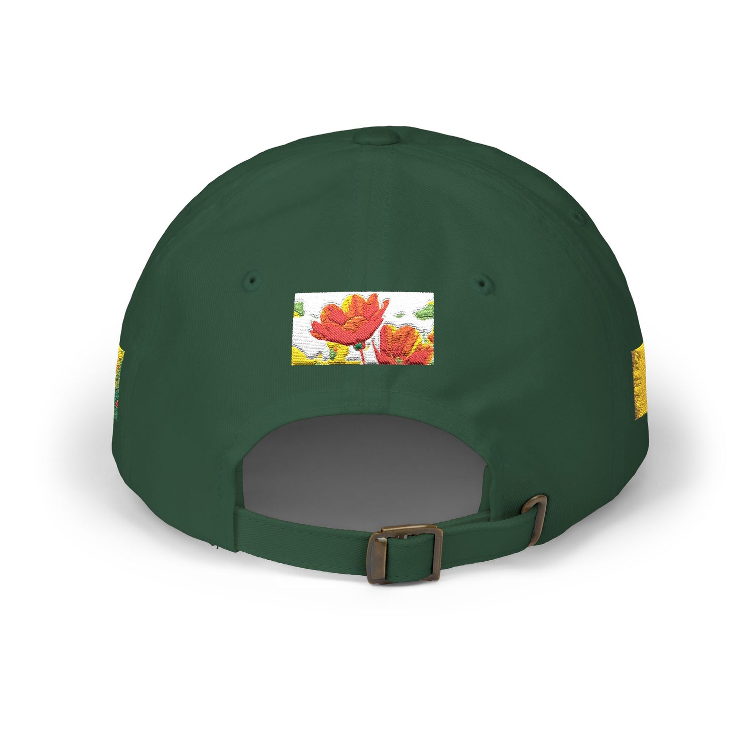Floral Patch Dad Cap — Colorful Poppy Garden Embroidered Baseball Hat