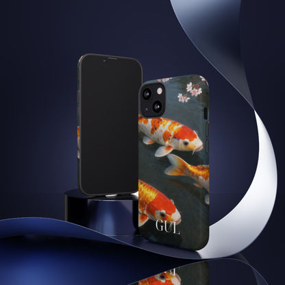 Koi Fish Tough Phone Case — Floral Pond Design