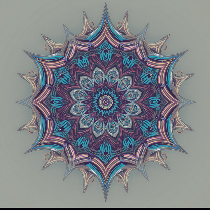 Phone Case Blue Purple Mandala Magnetic Impact-Resistant Case