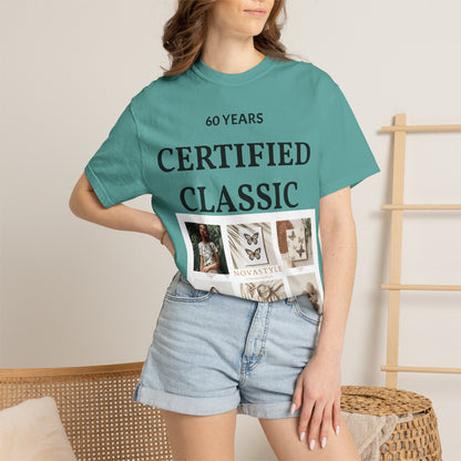 Certified Classic 60 Years T-Shirt – Vintage Collage Home &amp; Lifestyle Tee