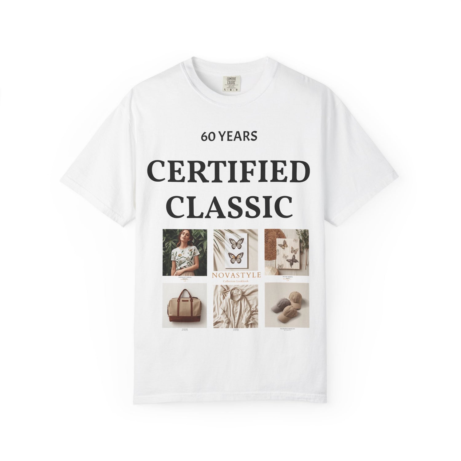Certified Classic 60 Years T-Shirt – Vintage Collage Home &amp; Lifestyle Tee