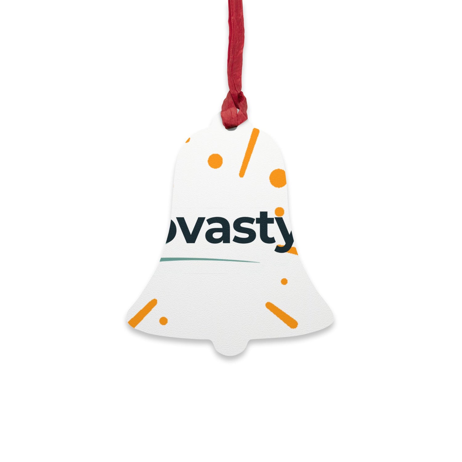 Bell-Shaped Wooden Ornament — Minimal Logo &amp; Illustration Holiday Decoration