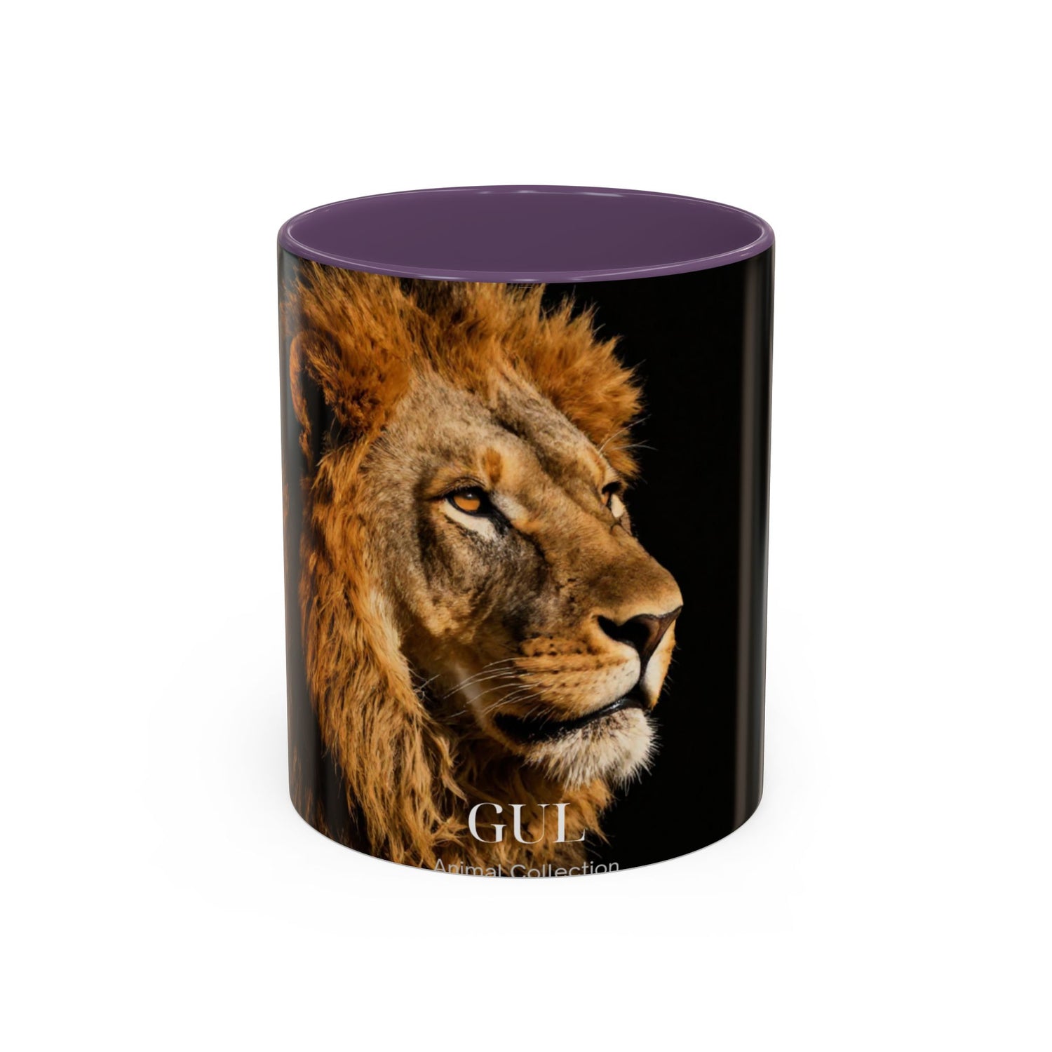 Majestic Lion Accent Coffee Mug — Bold Wildlife Portrait Tea Cup (11/15oz)