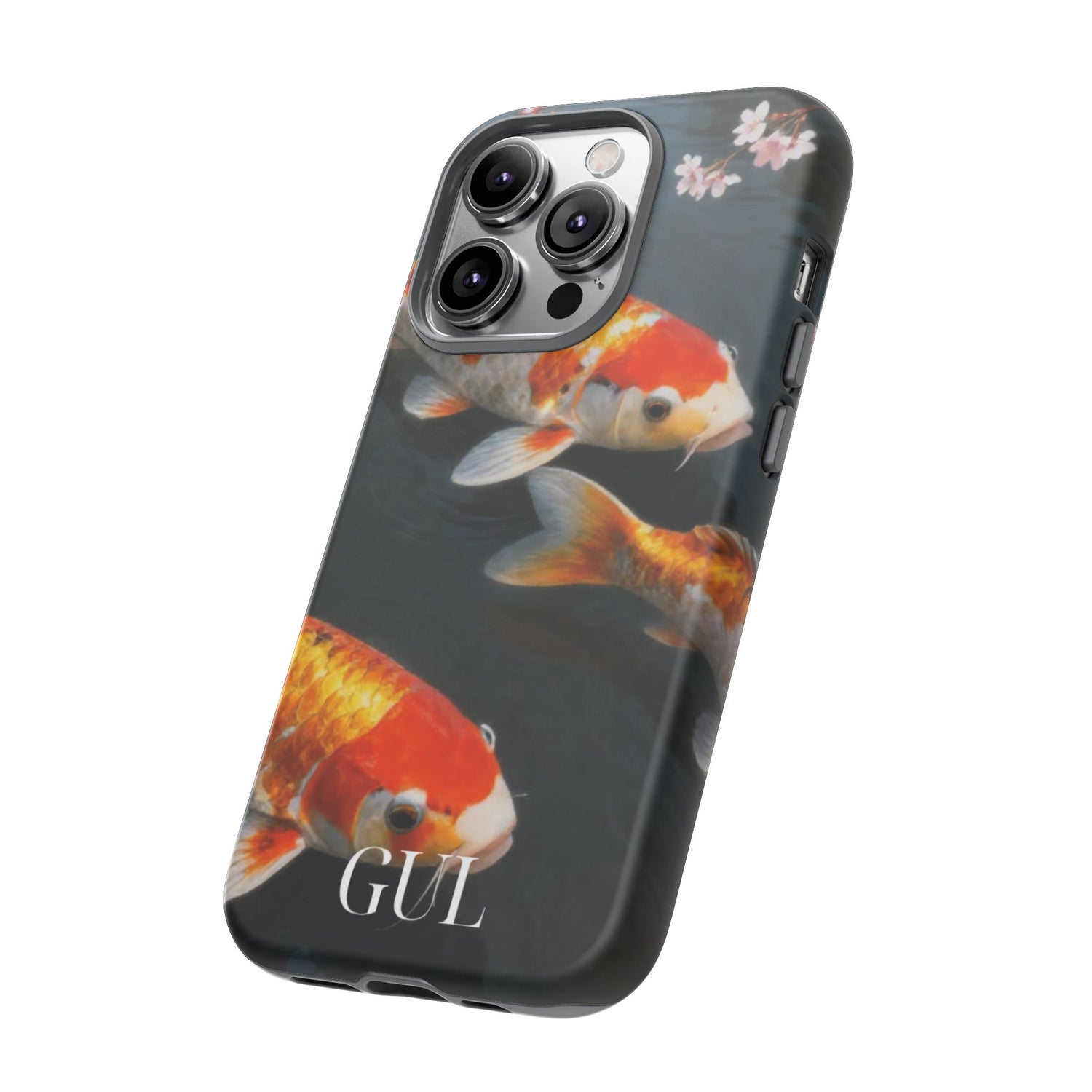 Koi Fish Tough Phone Case — Floral Pond Design