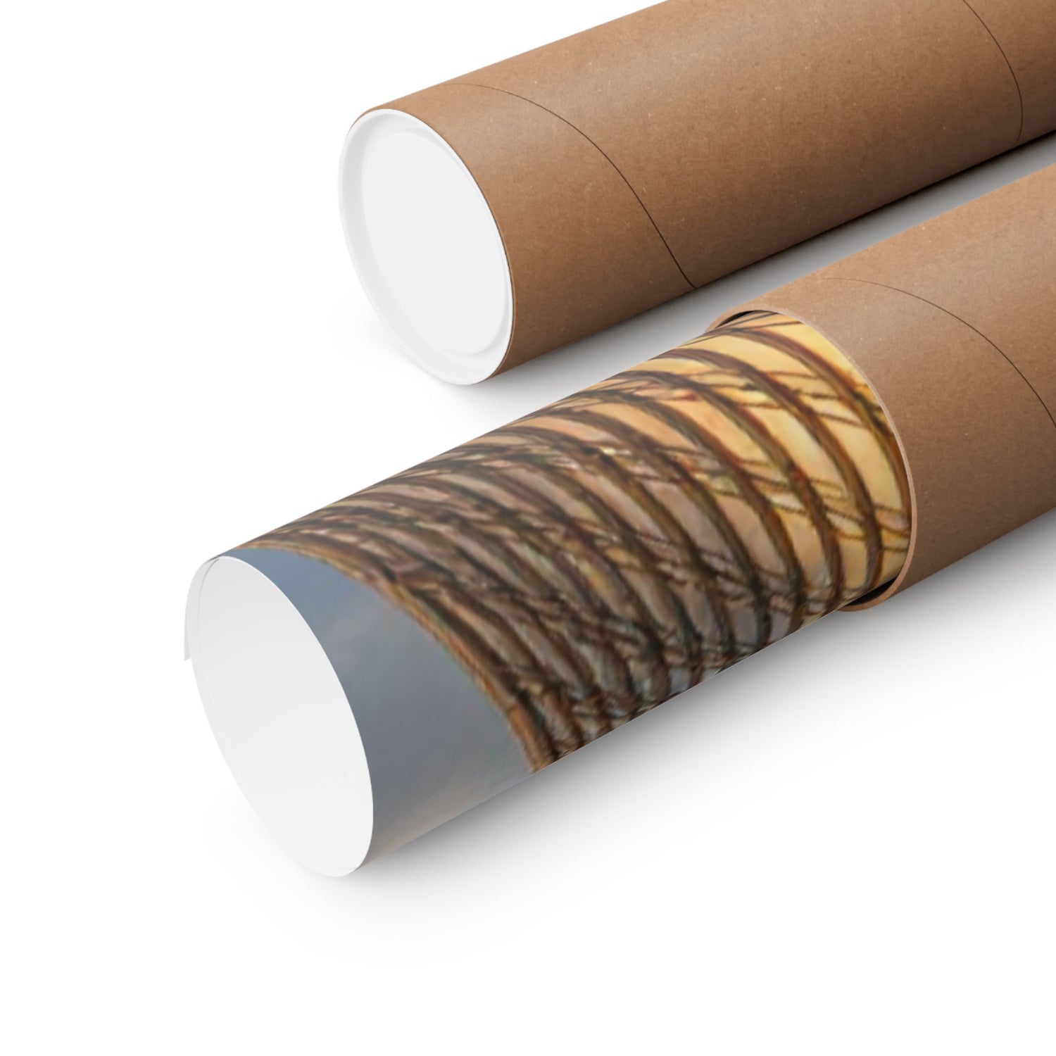 Skyscraper Sunset Matte Vertical Poster — Modern Architectural Wall Art ("GLL" Accent)