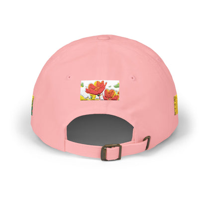 Floral Patch Dad Cap — Colorful Poppy Garden Embroidered Baseball Hat