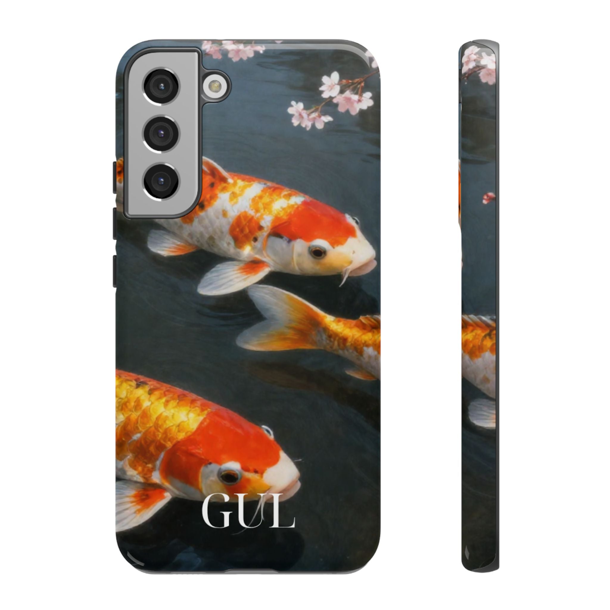 Koi Fish Tough Phone Case — Floral Pond Design