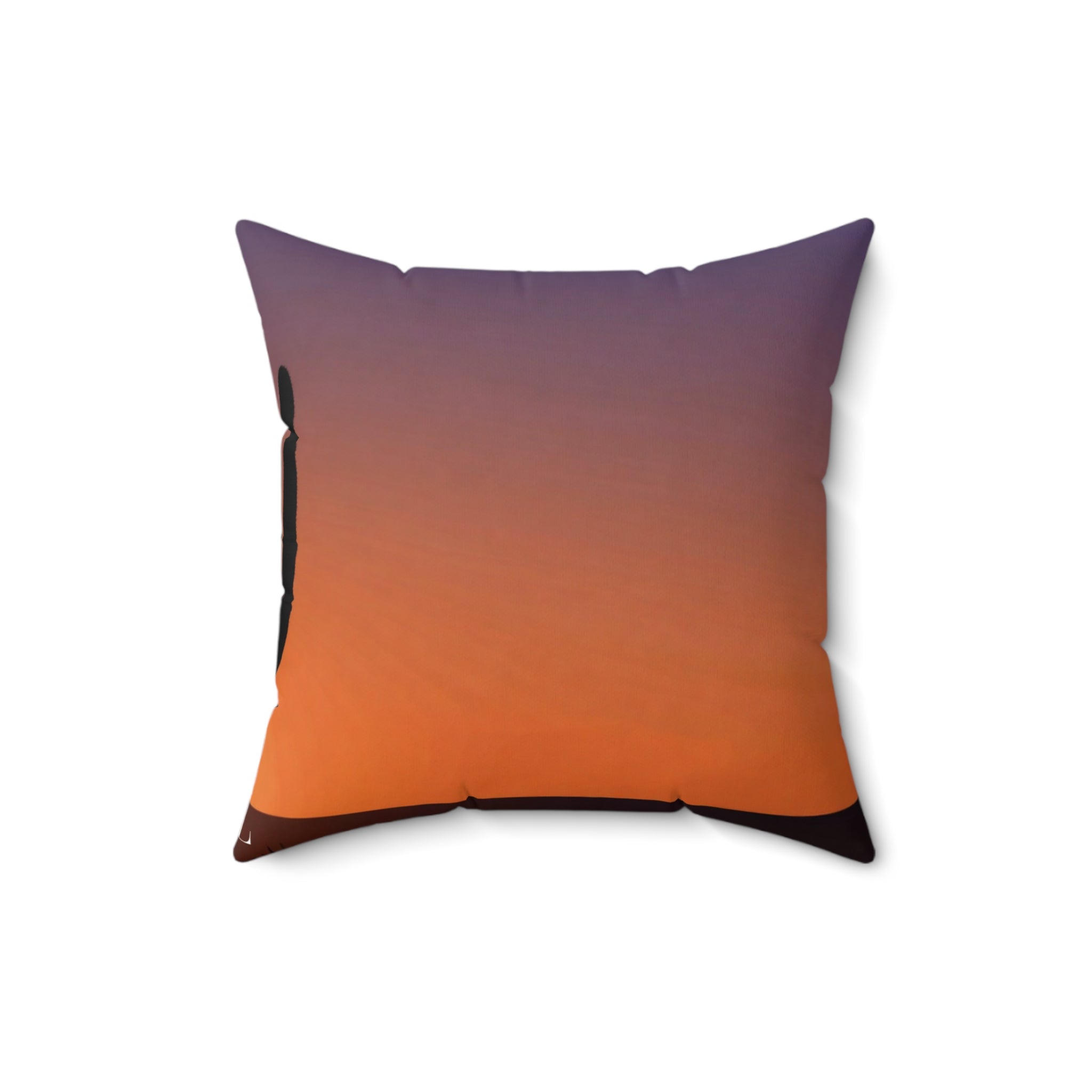 Sunset Gradient Square Pillow — Orange to Violet Sunset Decorative Throw Pillow