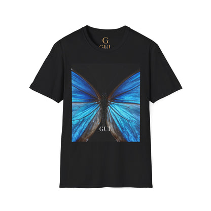 Blue Morph Butterfly T-Shirt — Vibrant Nature Graphic Tee