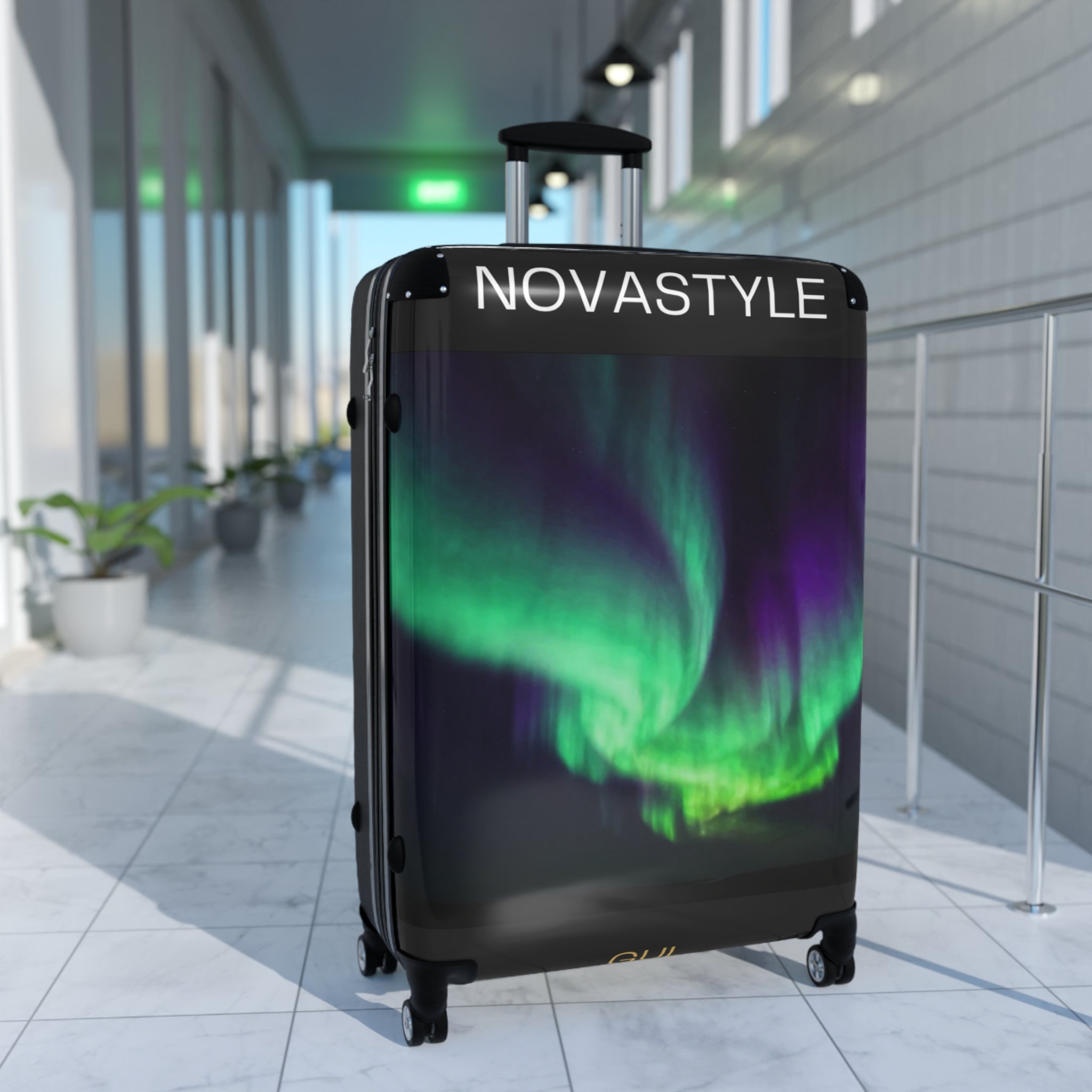 Aurora Sky Carry-On Suitcase — Northern Lights Travel Luggage